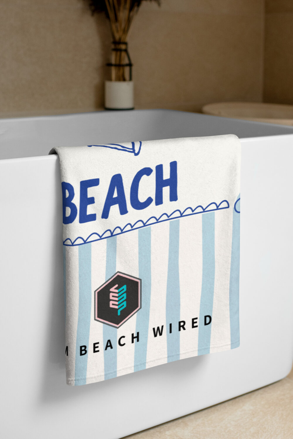 Meet Me at the Boca Raton Beach Towel – Limited Edition Palm Beach Wired Design - Image 2